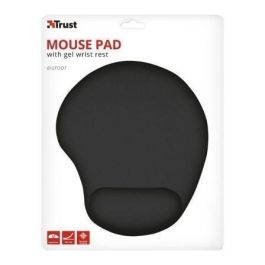 Trust Bigfoot Alfombrilla Ergonómica Antideslizante para Ratón con Relleno de Gel, Negro