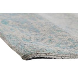 DKD Home Decor Alfombra Árabe Aladin Algodón Chenilla Poliéster Beige Gris Verde Jade 240 x 60 x 1 cm