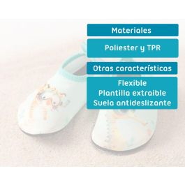 KioKids Escarpines de Bebé Acuáticos Antideslizantes 'Ocean Dreams' - Plantilla Extraíble, Talla EUR 26, Color Menta