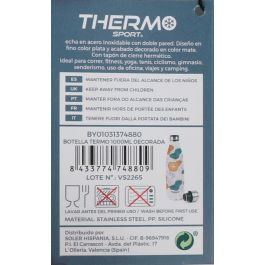 Thermosport Botella Termo 1000Ml Decorada 9x32cm (6 Unidades)