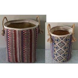 Cesta Boho DKD Home Decor Granate Azul 40 x 48 x 40 cm (2 Unidades) Precio: 40.41642. SKU: S3029007