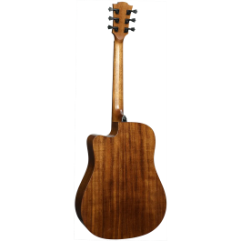 LAG Guitarra Acústica Electroacústica Dreadnought A/E Cutaway Edición Limitada Red Burst