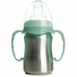 Vaso de aprendizaje - THERMOBABY - Acero inoxidable - 180 ml - Verde cactus - Ergonómico y antigoteo