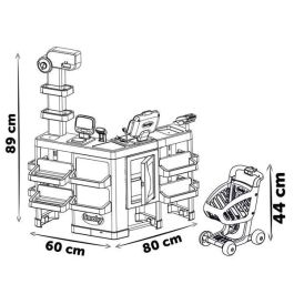 Supermercado maximarket con carrito, caja registradora y 50 accesorios. 89,60x80x59,60 cm Supermercado maximarket con carrito, caja registradora y 50 accesorios. 89,60x80x59,60 cm
