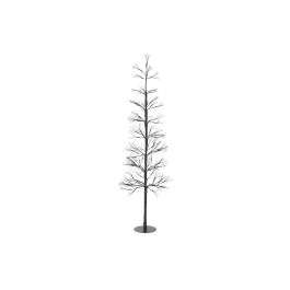 DKD Home Decor Árbol de Navidad Moderno Negro de Metal con Luces LED Cálidas 120 cm Alto x 40 cm Ancho x 40 cm Profundo