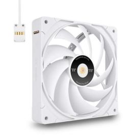 Thermaltake TOUGHFAN EX14 Pro Ventilador PC 140mm Blanco - Edición Swappable - 3 Pack 500-2000 RPM Rodamiento Hidráulico