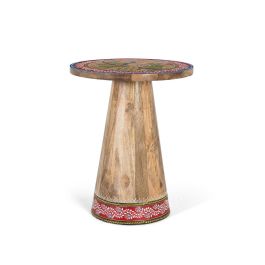 Giner y Colomer Mesa Auxiliar de Madera de Mango Pintada a Mano Tapa Redonda Precio: 350.8879. SKU: B179ZPFWXD