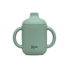 KioKids Taza de Silicona con Asas y Boquilla para Bebés +4 meses, Uso Alimentario, 120ml, Color Sage, Apta Lavavajillas, Microondas, Congelador
