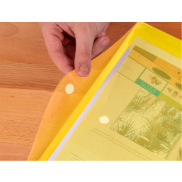 Liderpapel Carpeta Dossier A4 Cierre Velcro Amarilla Polipropileno 180 Micras