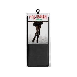 Medias negras con calaveras multicolor para Día de Muertos y Catrina. Ideales para disfraces, Halloween y fiestas temáticas.