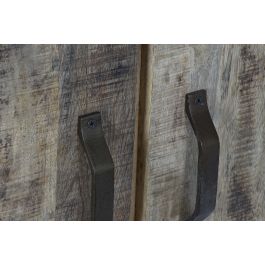 DKD Home Decor Estanteria Cottage Estilo Rústico Natural Mango y Metal 95 x 44 x 172 cm con 2 Cajones y 2 Puertas