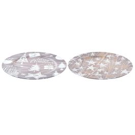 DKD Home Decor Centro Mesa Navidad Blanco Natural PP Estrellas 33 x 33 x 2 cm (12 Unidades)