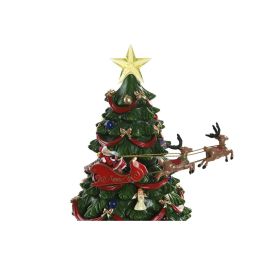 DKD Home Decor Árbol de Navidad Tradicional Multicolor con Luz LED, Música y Movimiento, 33 cm, Funciona con Pilas AA