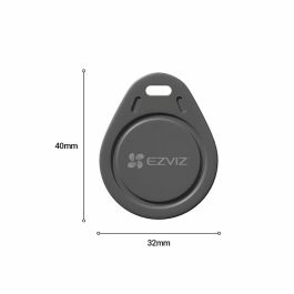 EZVIZ CS-DL-IC-CPU-R200-GR Mando de Entrada Inalámbrico Sin Llave, Llave Electrónica de Acceso, Color Negro, 32x40mm