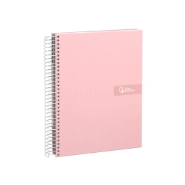 Liderpapel Cuaderno Espiral A4 Crafty Tapa Forrada 80 Hojas 90gr Cuadro 4 mm con Margen Color Rosa