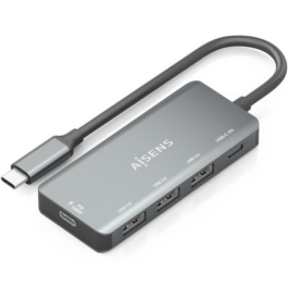 Aisens A109-0945 Hub USB Tipo-C, 1xUSB-C PD 100W, 1xUSB-C 3.0, 3xUSB-A 2.0, Alimentación por bus, Gris Precio: 11.79000042. SKU: B1KEPAG277
