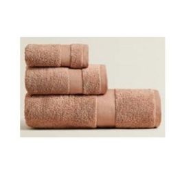 DKD Home Decor Toalla Basicos Melocoton 50 x 1 x 30 cm (6 Unidades) 600gsm Algodon Polyester