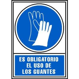 Archivo 2000 Señal "Obligatorio Uso De Guantes" 210x297 Pvc Azul Y Blanco Precio: 2.59000016. SKU: B16NZYSPG9