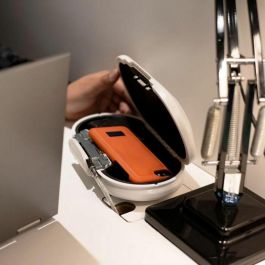 Master Lock Mini baúl de viaje portátil con cable de seguridad - Blanco