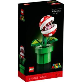 LEGO 71426 Super Mario Planta Piraña: Figura Articulada con Tubo y 2 Piezas, Modelo para Adultos