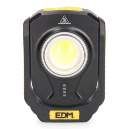 Edm Linterna LED Titan Work 10W 900lm Recargable Magnética USB Negra/Amarilla IP44