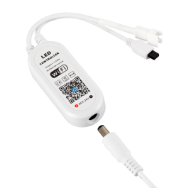 Tuya Controlador LED RGBIC Digital WiFi para Tira LED con App y Mando IR 12-24V DC Compatible WS2811 WS2812B 200 Puntos