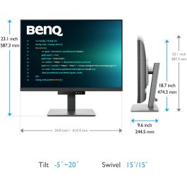 BenQ RD280U Monitor 4K Ultra HD 28.2" IPS 3840x2560 Pixeles, DisplayHDR 400, USB-C, Altavoces, Negro - 9H.LM1LJ.TBE