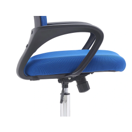 Q-connect Silla Siena Oficina Malla Base Metálica Color Negro/Azul Ajustable Premium