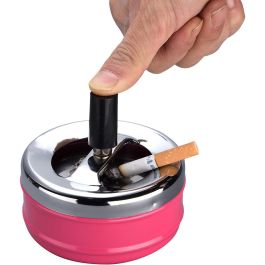 Champ Cenicero con tapa giratoria, acero inoxidable, Ø 9,5 x 9,5 cm