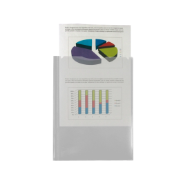 Liderpapel Carpeta Dossier con 2 Bolsas Canguro 45684 Polipropileno DIN A4 Transparente