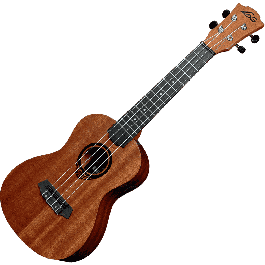 Lag Ukelele Tiki Uku Concierto Sapele poro abierto satinado con funda
