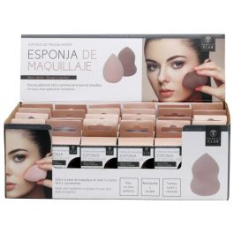 Cosmetic Club Esponja de Maquillaje Colores y Formas Surtidos Reutilizable Lavable Tono Piel 4 cm x 5.5 cm
