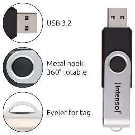 Intenso Memoria USB 64 GB 3.2 Gen 1 Office Line 3543490 - Lápiz USB, Hasta 70 MB/s, Compatible con USB 3.0/3.1/3.2