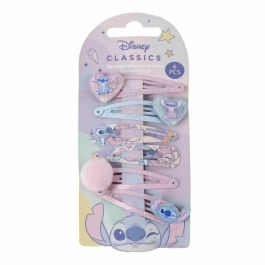Cerdá Clips de Pelo Stitch - Set de 6 Piezas, Accesorios Infantiles, Azul