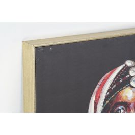DKD Home Decor Cuadro Decorativo Colonial de Estilo Africano sobre Lienzo y Marco PS Negro Multicolor 120x60x5 cm (2 Unidades)