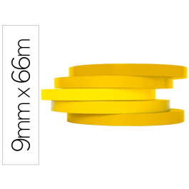Q-connect Cinta Adhesiva Amarilla para Cerrar Bolsas 66m x 9mm Precio: 22.58999941. SKU: B1DXMHW247