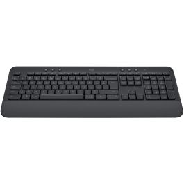 Logitech K650 Teclado Inalámbrico SIGNATURE, Ergonómico, Resistente a Salpicaduras, con Reposamuñecas, Conexión USB/Bluetooth, Grafito