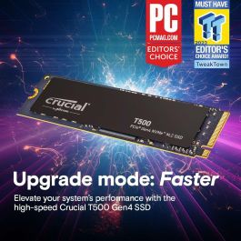 Crucial CT4000T500SSD3 T500 Disco Duro SSD Interno 4TB NVMe PCIe Gen 4x4 M.2 2280 7000MB/s 6900MB/s