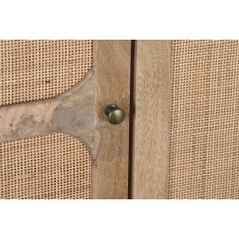 DKD Home Decor Buffet Balines 40 x 76 x 150 cm Mango Ratán Natural Hecho a Mano 4 Puertas