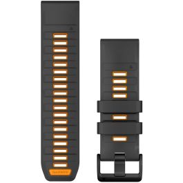 Garmin Pulsera de Recambio QuickFit 26mm de Silicona en Grafito y Naranja para fēnix 3 HR/Sapphire, D2 Bravo/Charlie/Delta PX/Mach 1 Pro