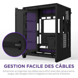 Nzxt AAAUF41860 Caja de Torre Media H9 Flow RGB, Doble Cámara, Ventiladores RGB Incluidos, Negro