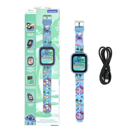 Lexibook Reloj DMW070D Stitch con Cámara, Pantalla Táctil, MP3, Podómetro, Linterna y Dictáfono para Niños +3 Años