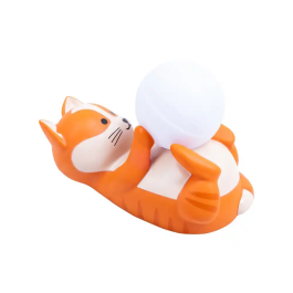 Wondee Lampara Luna The Cat, Luz de Ambiente Acogedora con Forma de Ovillo de Lana, 15.5 x 10 x 11.5 cm