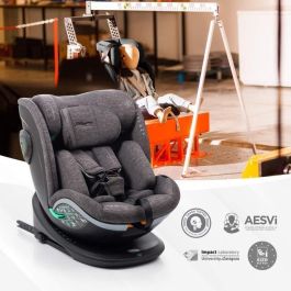 Silla de coche - BABYAUTO - XPERTA GREY DOBBY - Desde el nacimiento hasta los 12 años - 0-36 kg - I-Size - ISOFIX - Giratoria 360° - ECE R129 Silla de coche - BABYAUTO - XPERTA GREY DOBBY - Desde el nacimiento hasta los 12 años - 0-36 kg - I-Size - ISOFIX - Giratoria 360° - ECE R129