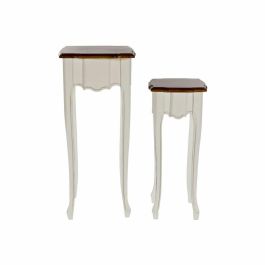 Mesita Auxiliar Tradicional DKD Home Decor Blanco Marron 35 x 80 x 35 cm Set de 2 Precio: 149.49999999. SKU: S3022435