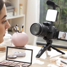 Kit Vlogging con Luz, Micrófono y Mando Plodni InnovaGoods 6 Piezas