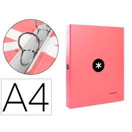 Carpeta Antartik A4 Forrada 4 Anillas 25 mm Redondas Color Coral Precio: 6.6550006655. SKU: B1ALWF4JXV