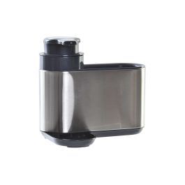 DKD Home Decor Dosificador Organizador ABS Inox Plateado y Negro 13 x 16 x 18 cm