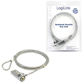 Logilink Cable antirrobo para portátil con combinación de 4 cifras, 1.50 metros, acero