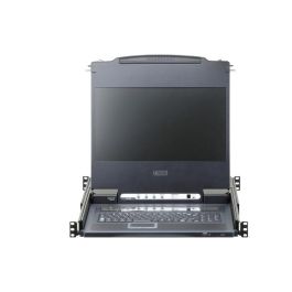 Aten CL6708MW Switch KVM LCD DVI 8 Puertos Full HD 1080p Pantalla 17.3" con Teclado y Touchpad Integrados Iluminación LED HDCP